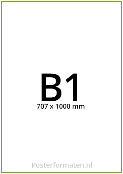 B1 formaat afmeting