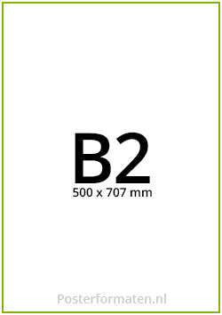 B2 formaat afmeting